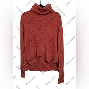 Moth By Anthropologie Wool Blend Turtleneck Sweater Sz Oversized Small